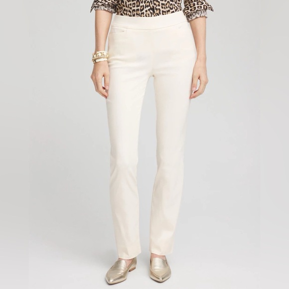 NWT Chico’s So Slimming Brigitte Slim Leg Off White Size 16‎ Chico’s Size 3 - Picture 1 of 8